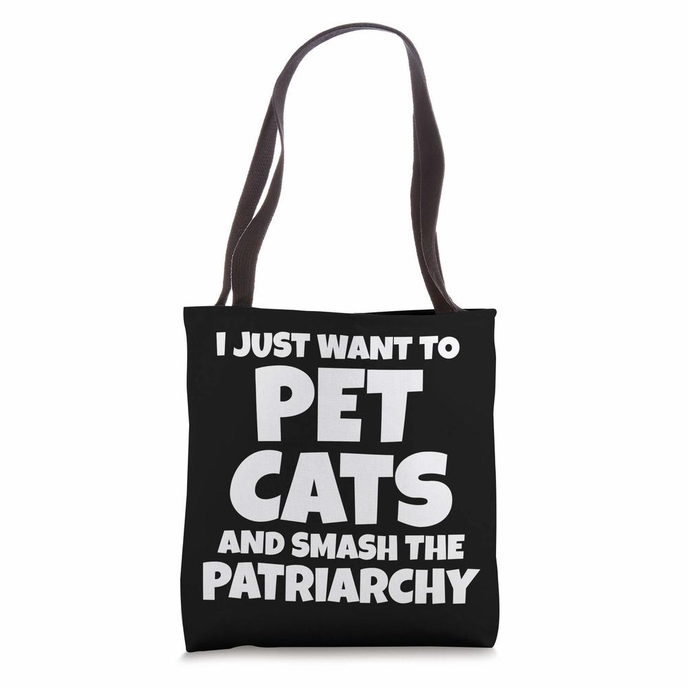 Funny Cat Shirt Pet Cats Smash Patriarchy Tee Men Gift Tote Bag :3